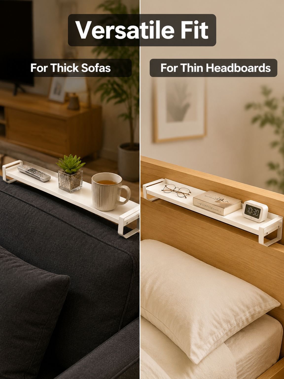 Durable couch organizer rack designed for everyday household items