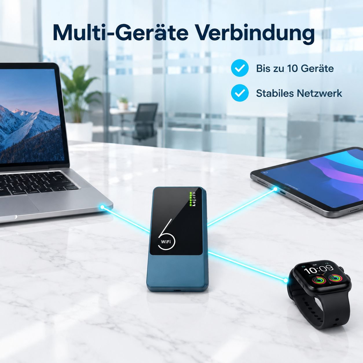 Tragbares WLAN mit Ladefunktion – 2-in-1 Gerät