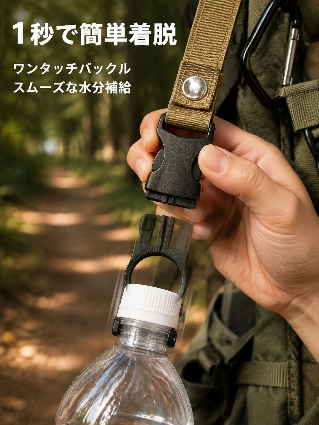 多機能ポータブルアウトドアウォーターボトルホルダークリップ