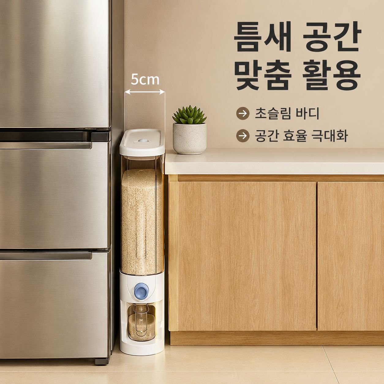 다기능 오곡잡곡 보관통