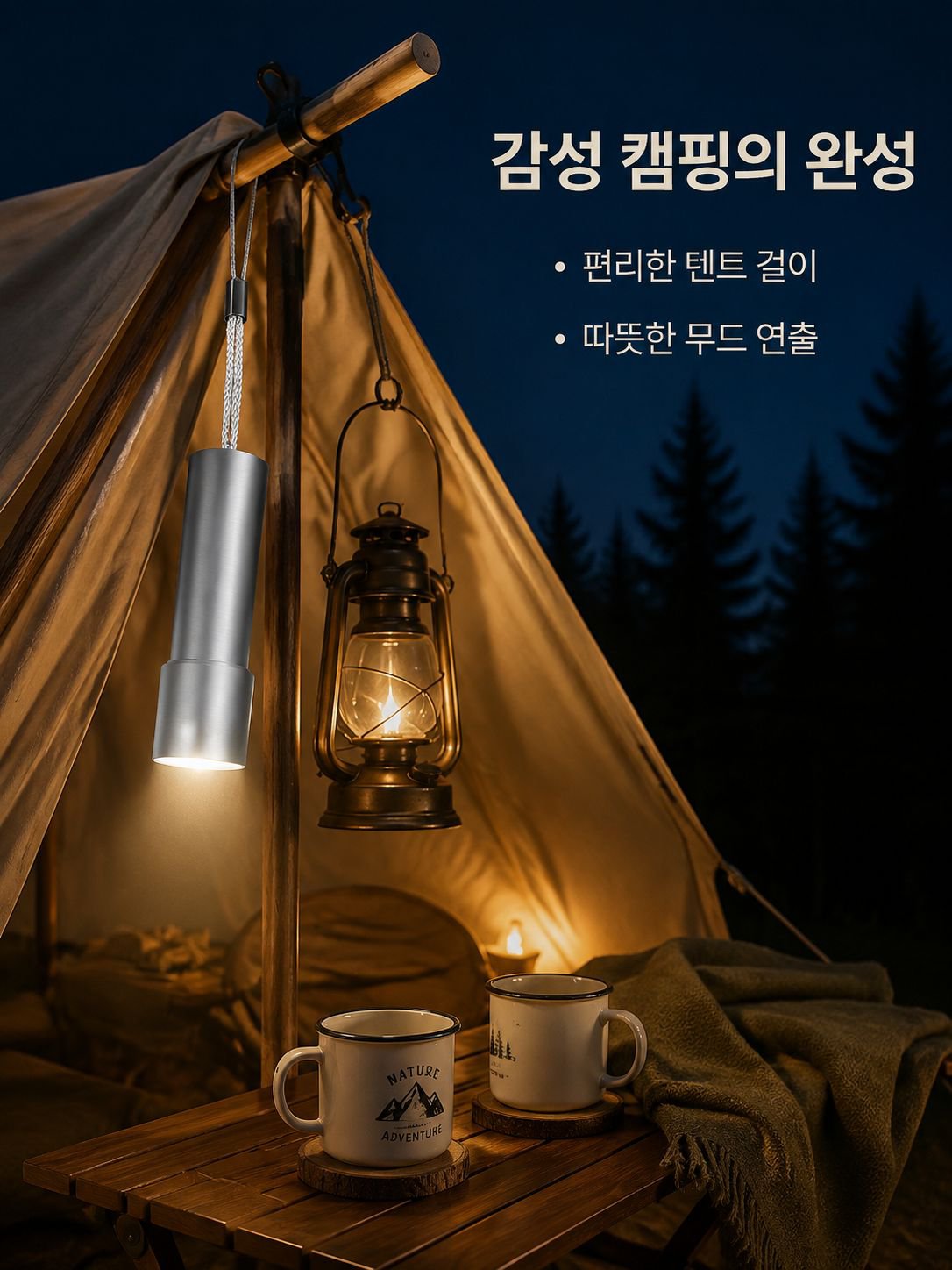 충전식 휴대용 손전등