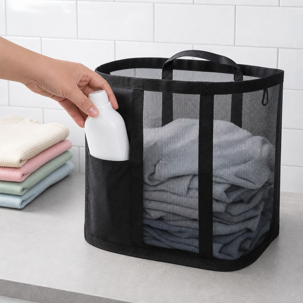 Modern design foldable laundry basket for home use