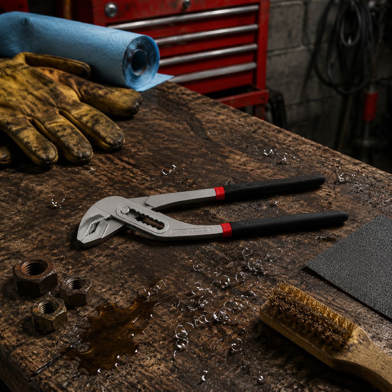 Large opening pliers wrench