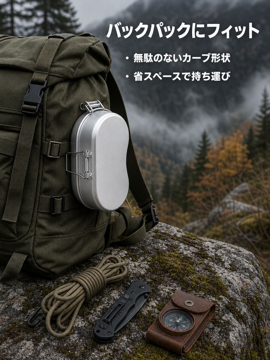 二重構造の厚手アルミ製ランチボックス