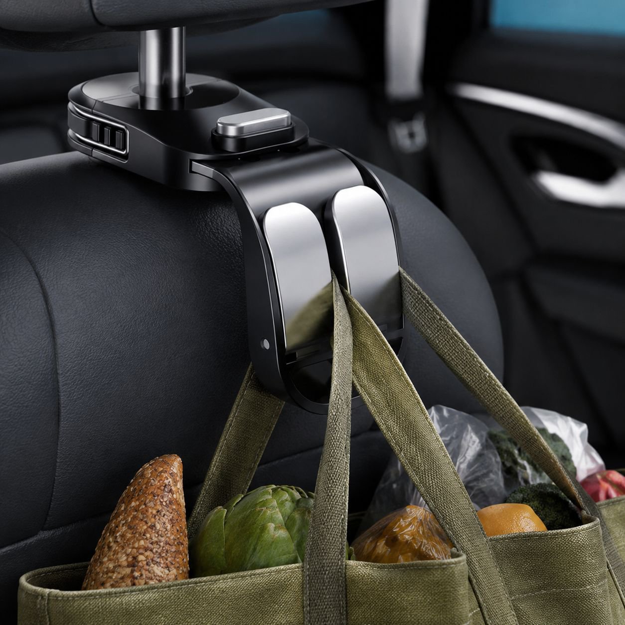 Doppelhaken für Auto-Innenraum, drehbares Design