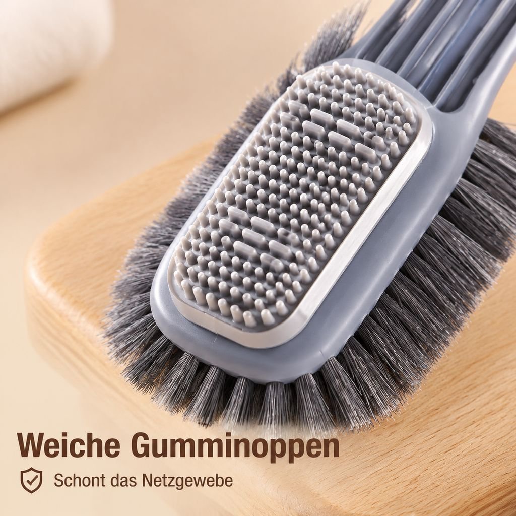 Schuhbürste mit langem Griff zur bequemen Schuhpflege