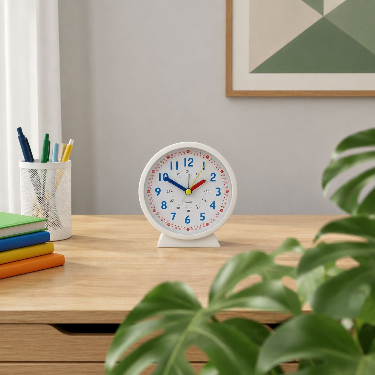 Educational clock helping kids recognize numbers