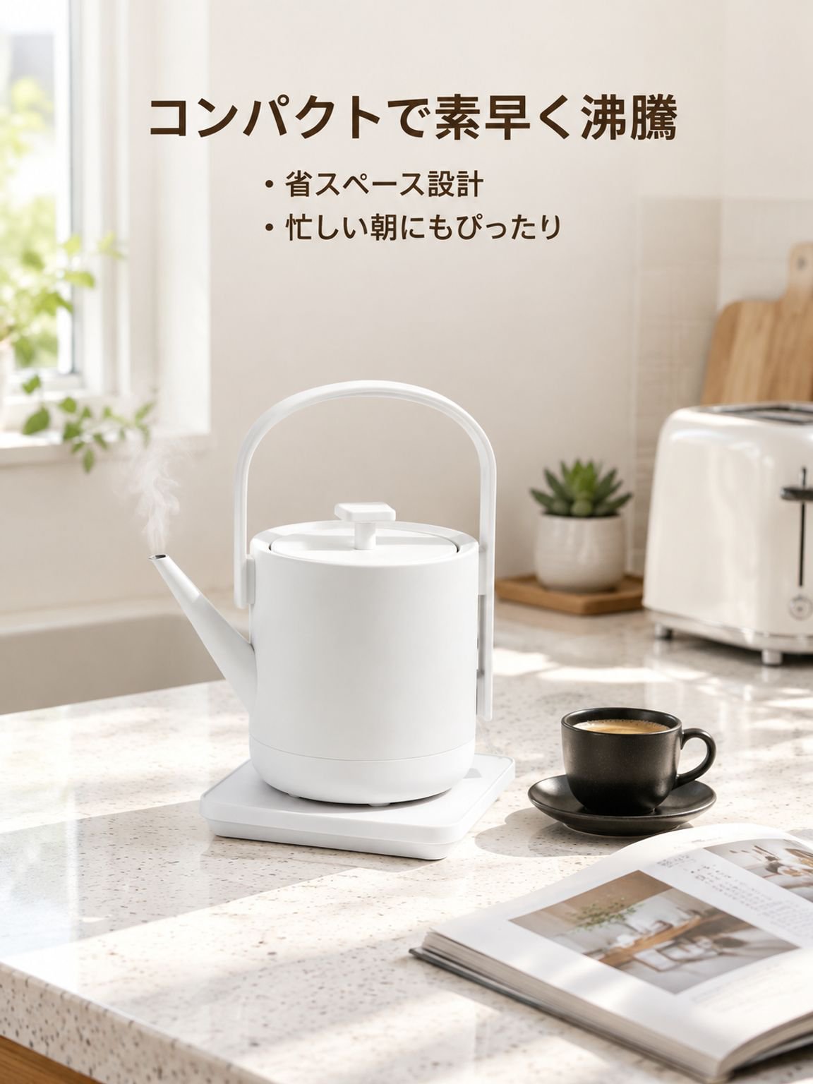 小型ステンレス製電気ケトル