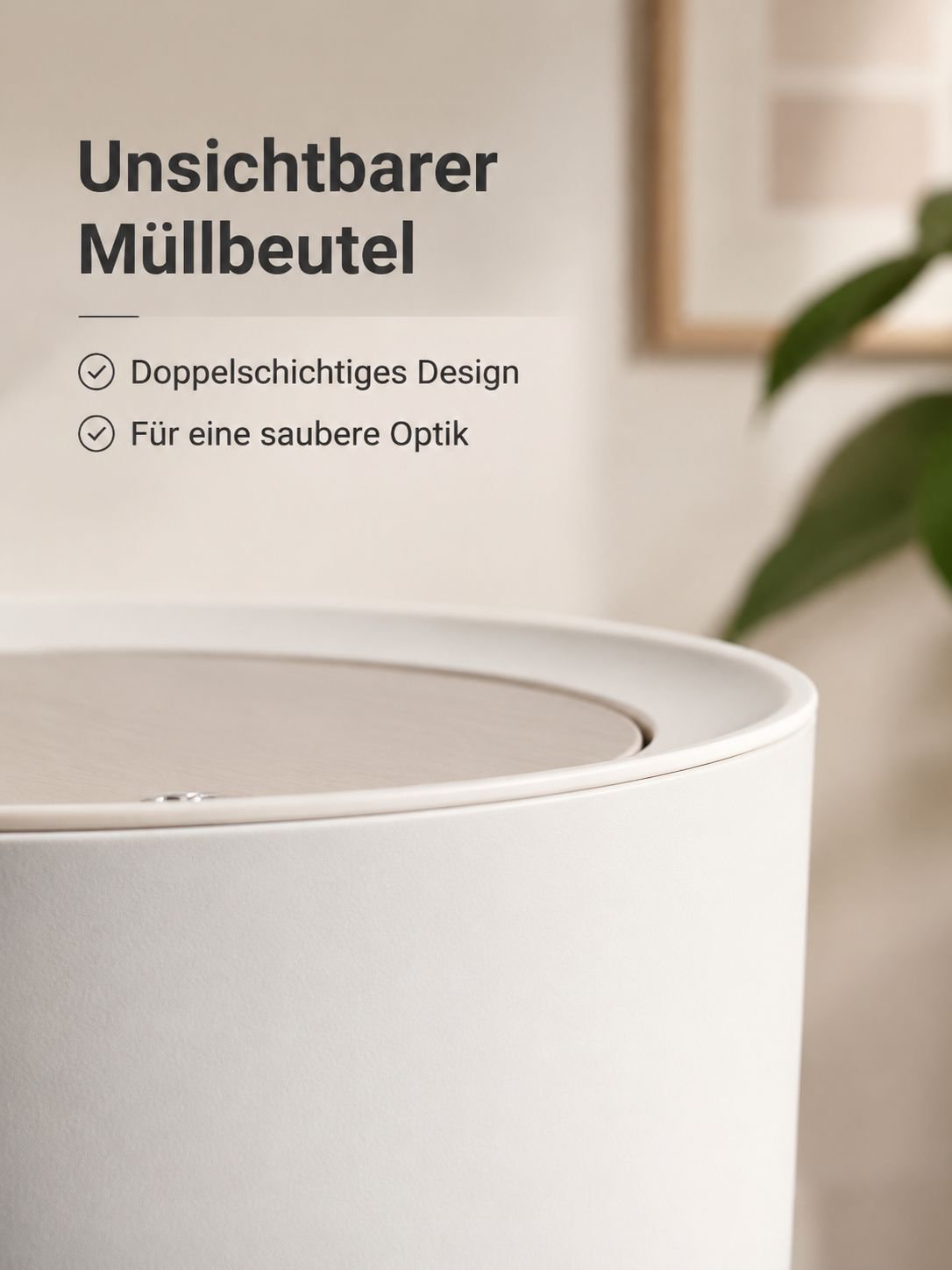 Die hohen hölzernen Mülltonnen können benutzt werden, ohne sich bücken zu müssen