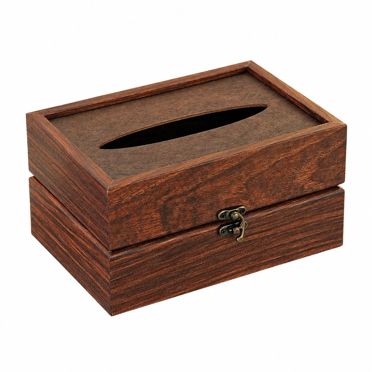 Caja de pañuelos de madera sólida estilo chino multipropósito para sala, hotel y oficina