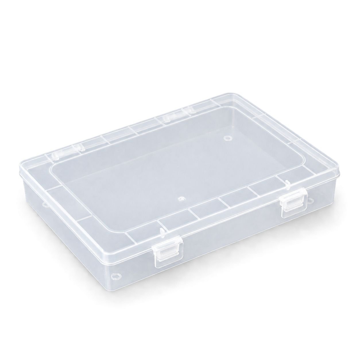 Caja de almacenamiento doméstica de plástico transparente