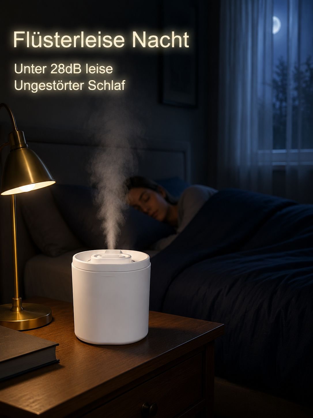 Neues Modell mit zwei Düsen, Luftbefeuchter für Wohn- und Arbeitsbereich, 6-Liter-Großvolumen, mit A