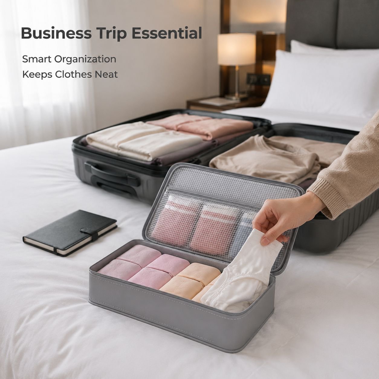 Travel Business Trip Underwear Storage Bag 3-in-1 Portable Organizer