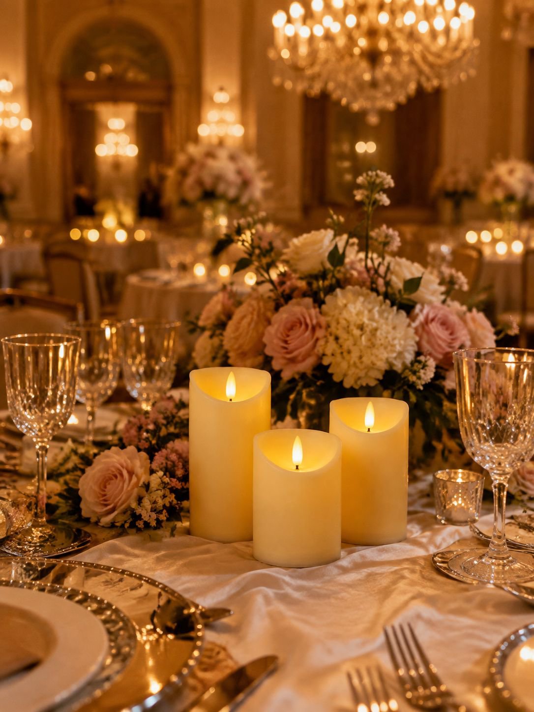 3er Set Elektrische Kerzen mit Fernbedienung – Dekoration für Geburtstag und Hochzeit