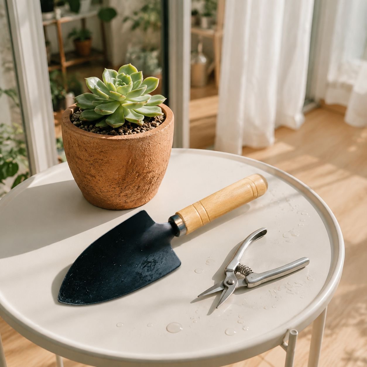 Outdoor gardening hand tool set