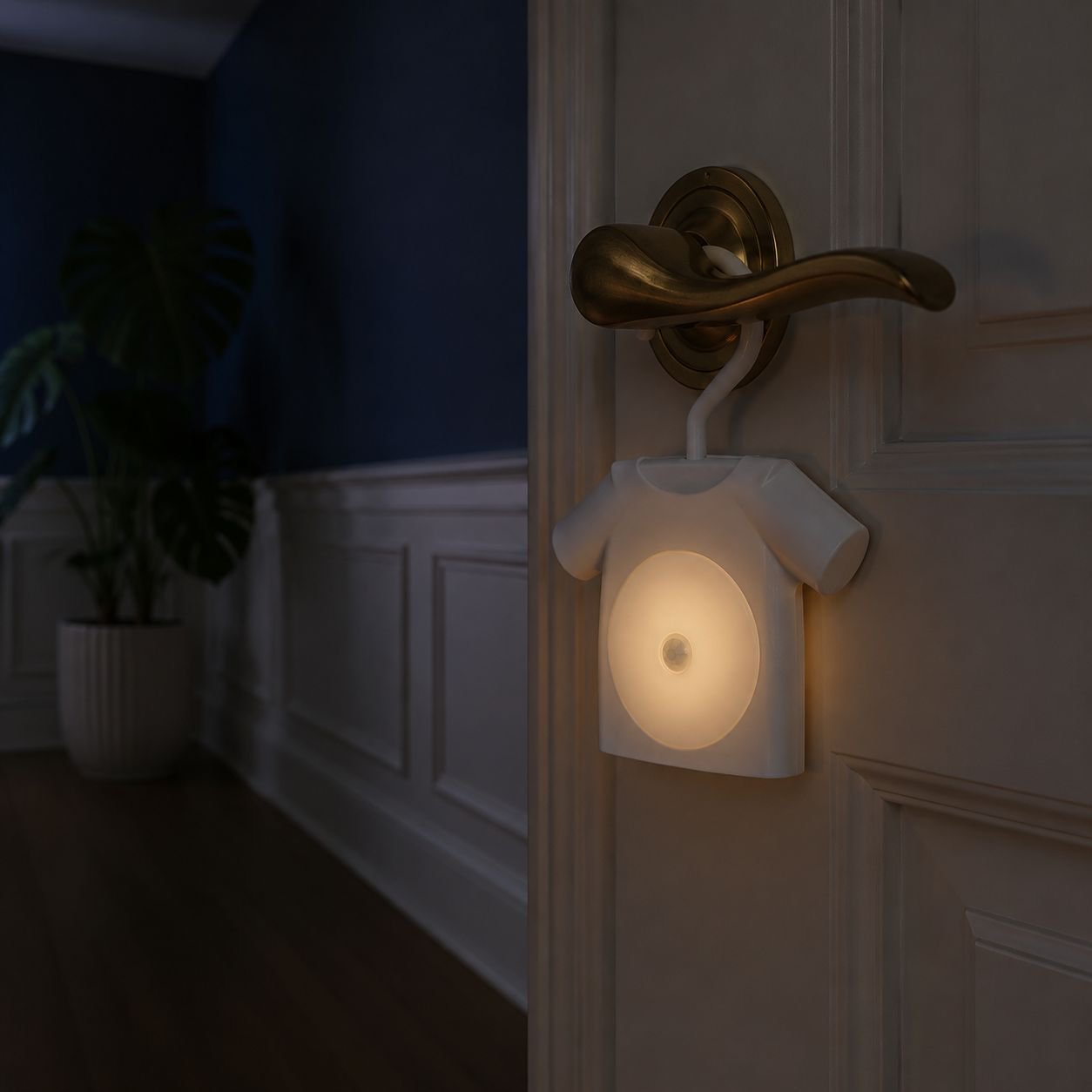 Plug-in automatic night light for home safety