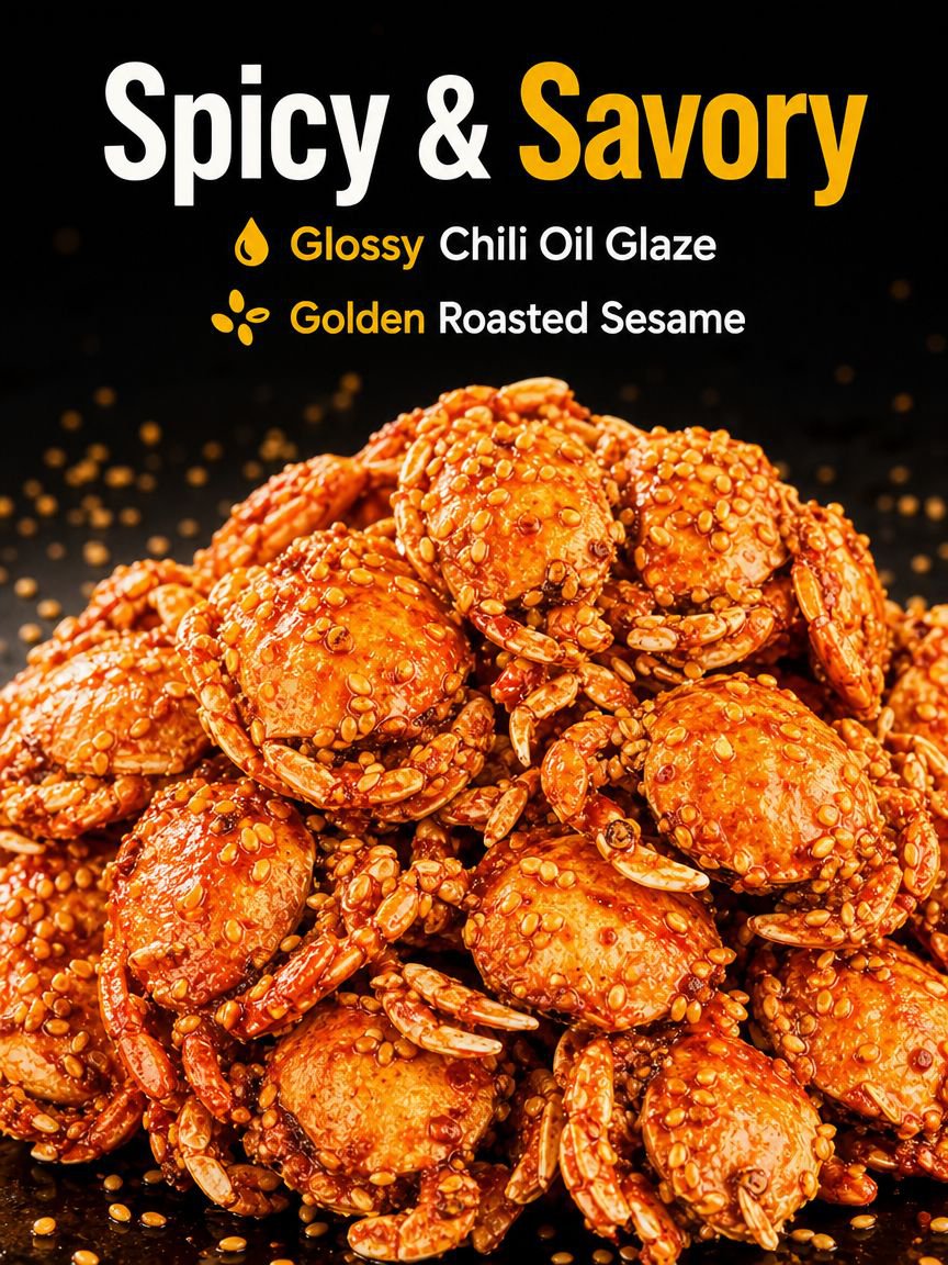 Spicy Crispy Ready-to-Eat Mini Crabs in a bowl