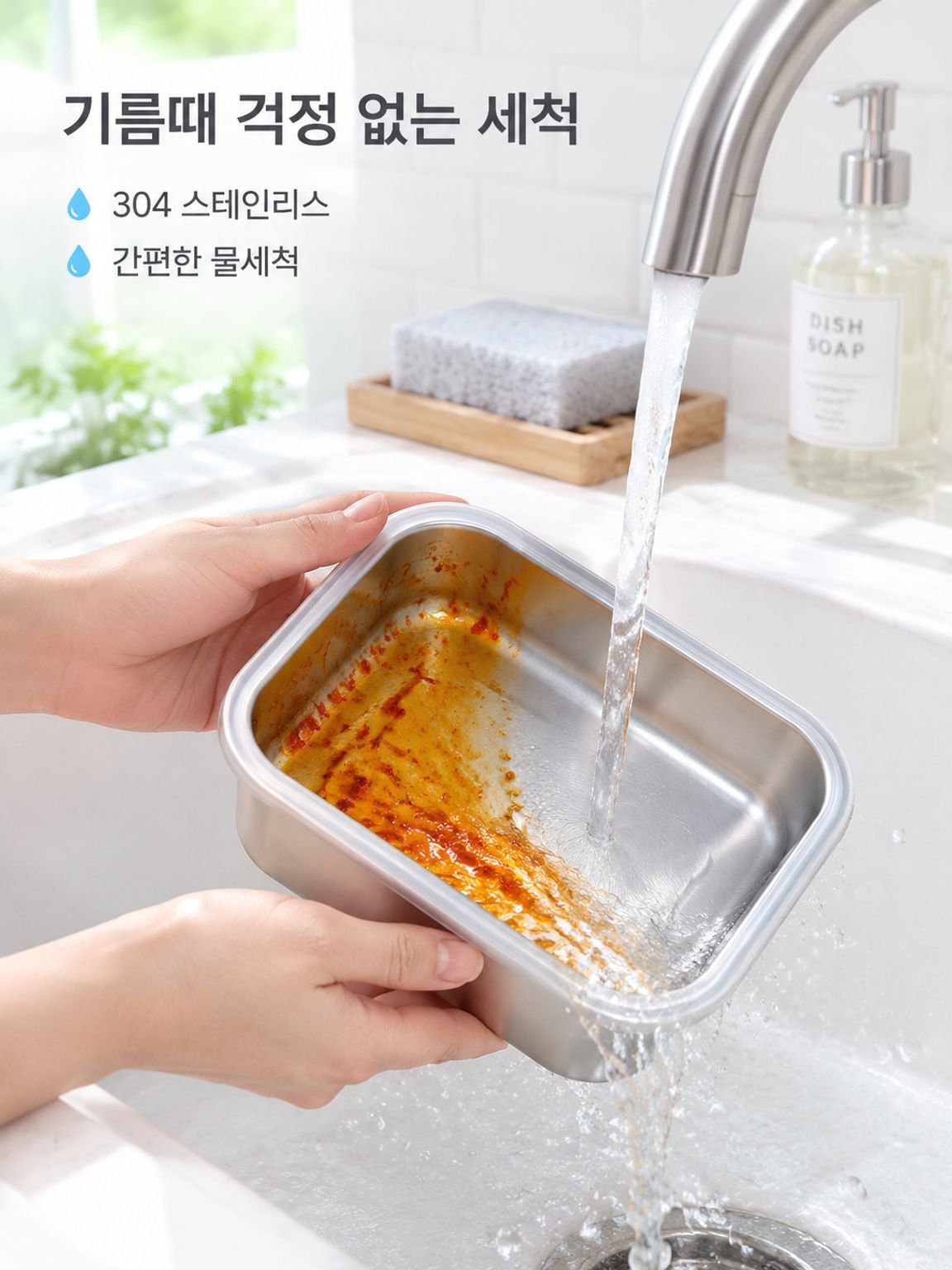 스테인리스 스틸 밀폐 식품 보관 용기