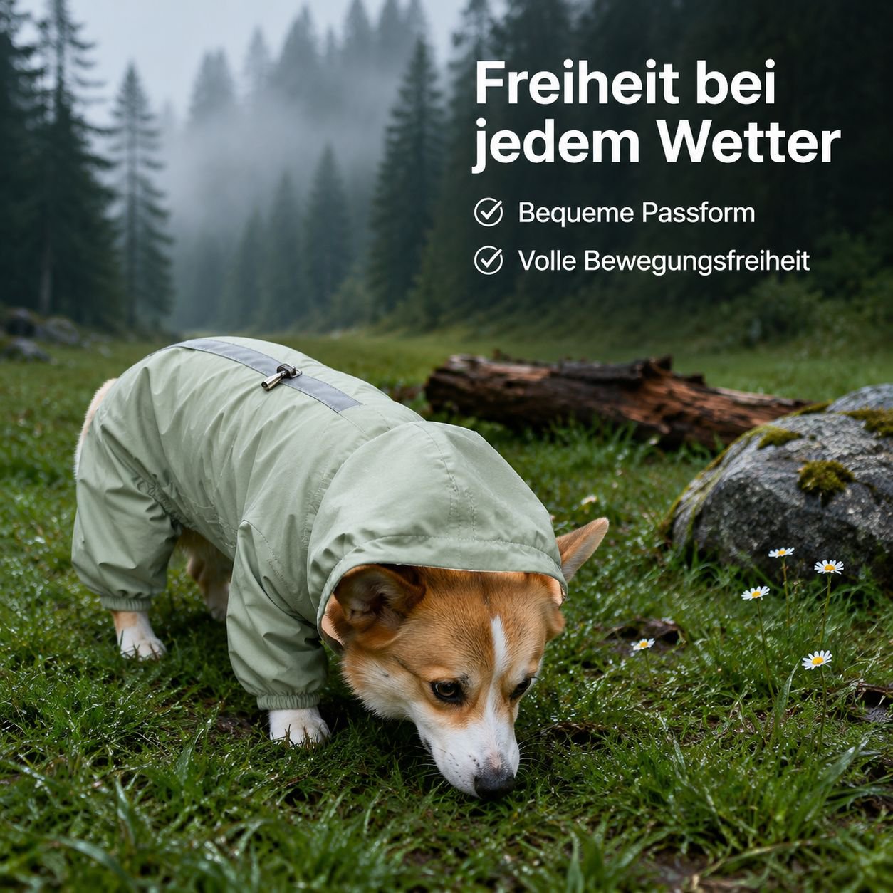 Neues Vierbein-Regenmantel für Hunde