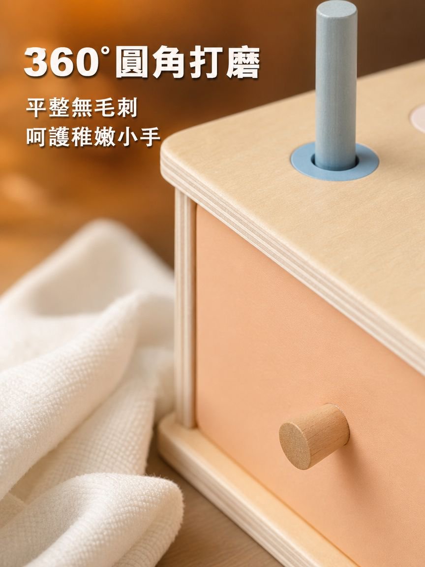 木製顏色認知投幣玩具