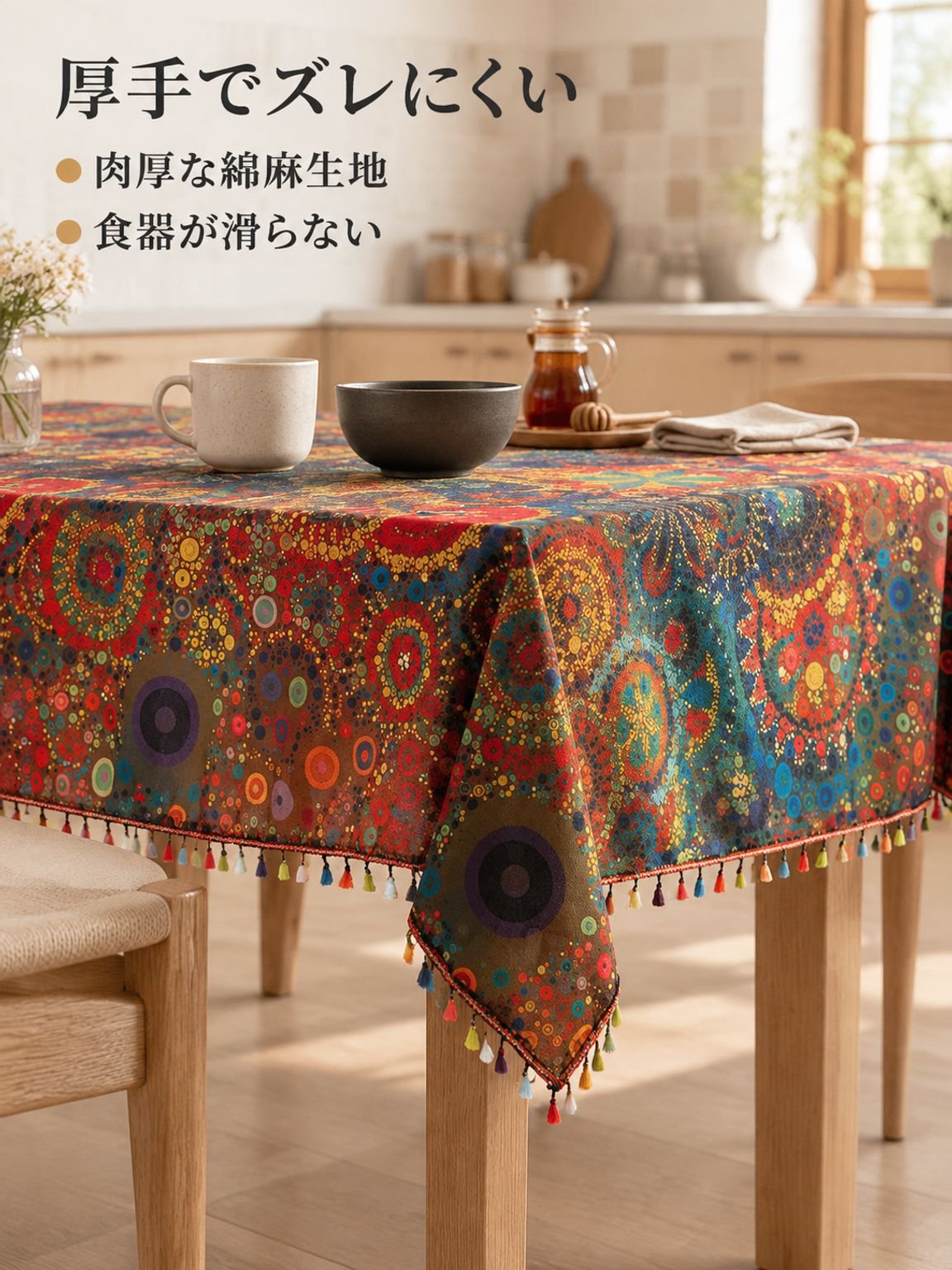 防塵・耐摩耗・滑り止め付き テーブルクロス