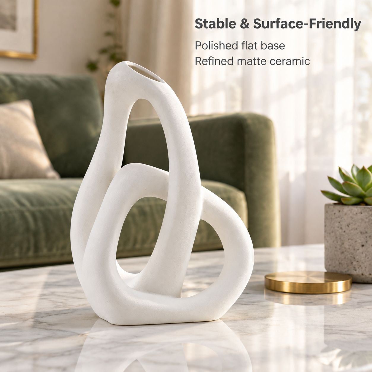 Modern Creative Crossed Ceramic Vase Dried Flower Decorative Centerpiece