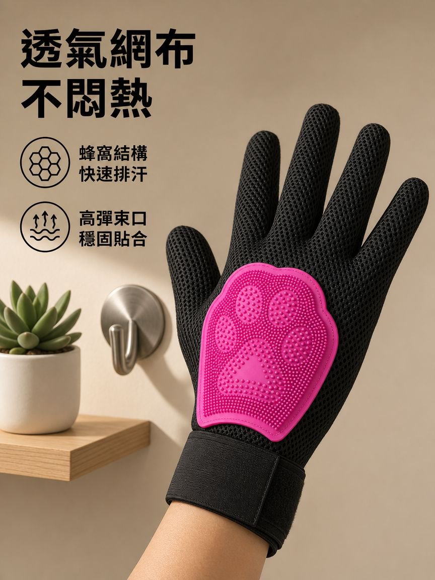 寵物洗澡按摩手套