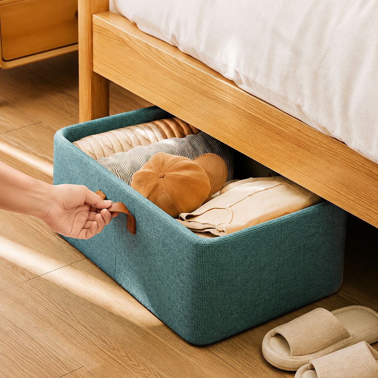 Cesta con asas para fácil transporte