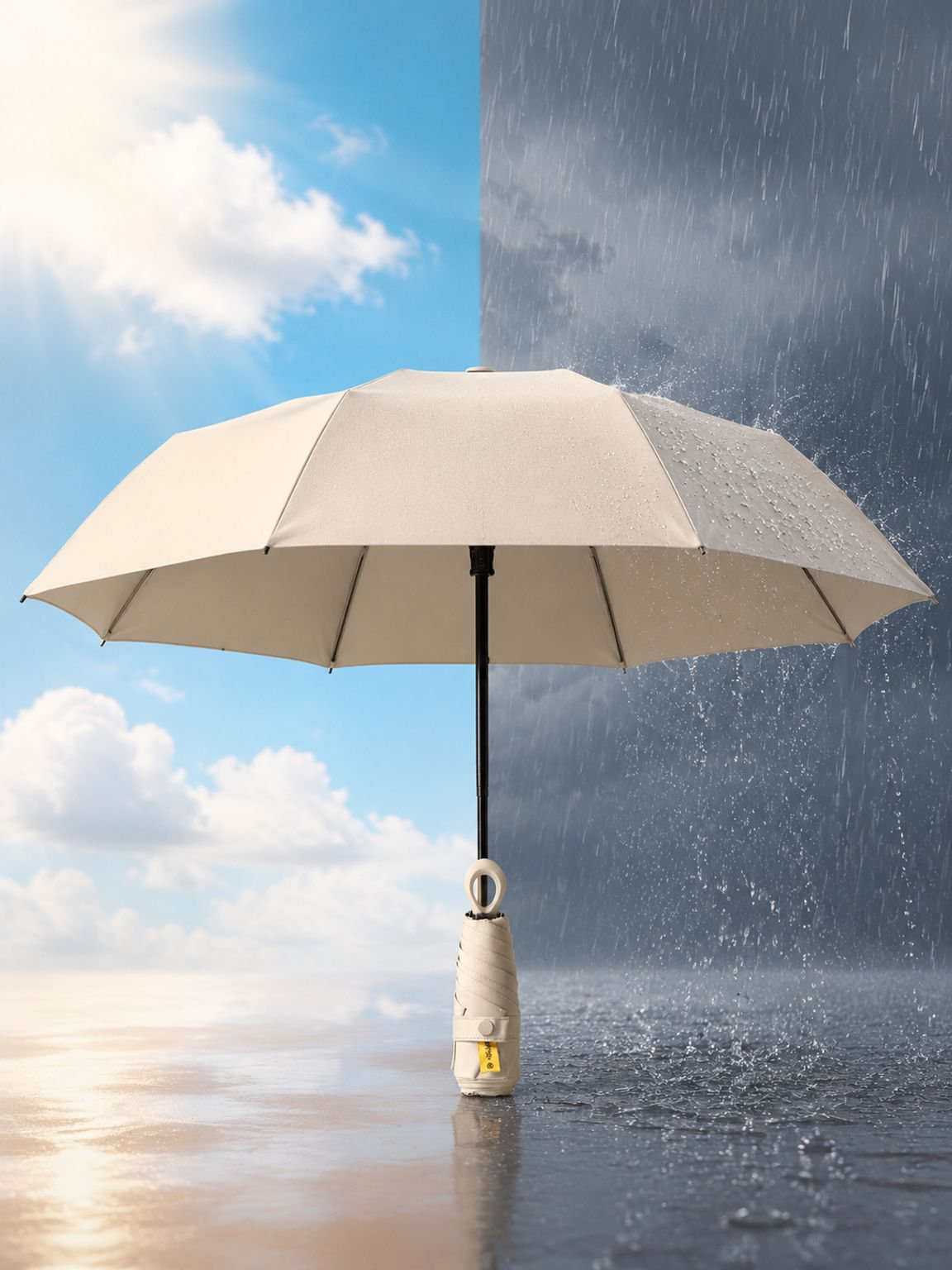 Ultra-Light Folding Mini Umbrella with Finger-Ring Handle
