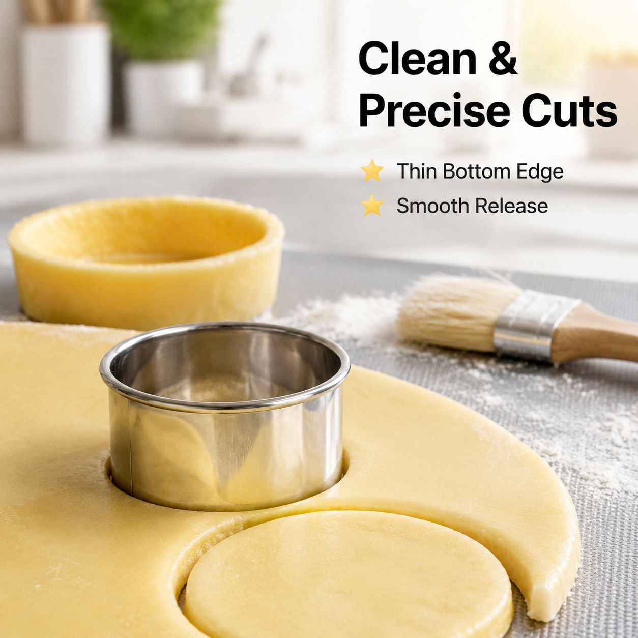 12-Piece Round Stainless Steel Cookie Cutter and Mousse Ring Cake Mold Set