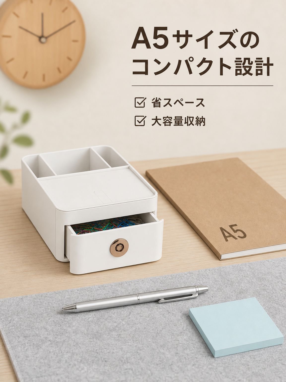 多目的デスクトップ引き出し収納ボックス