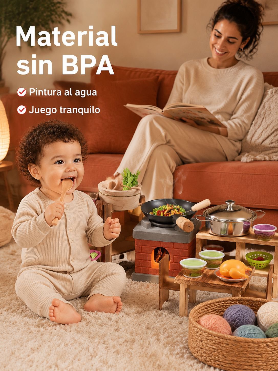 Set de cocina de madera para niños
