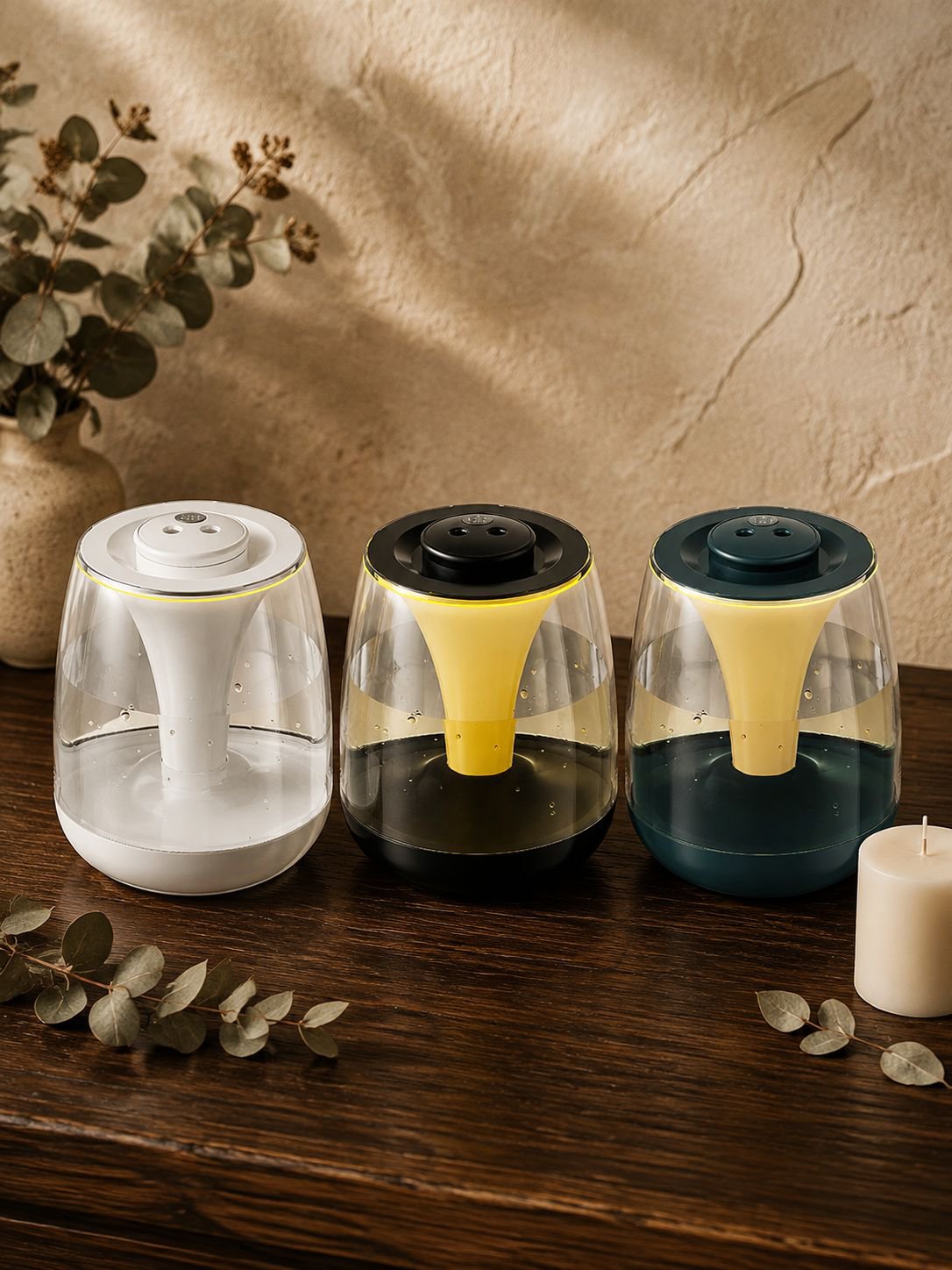 Humidificador silencioso de doble salida de vapor