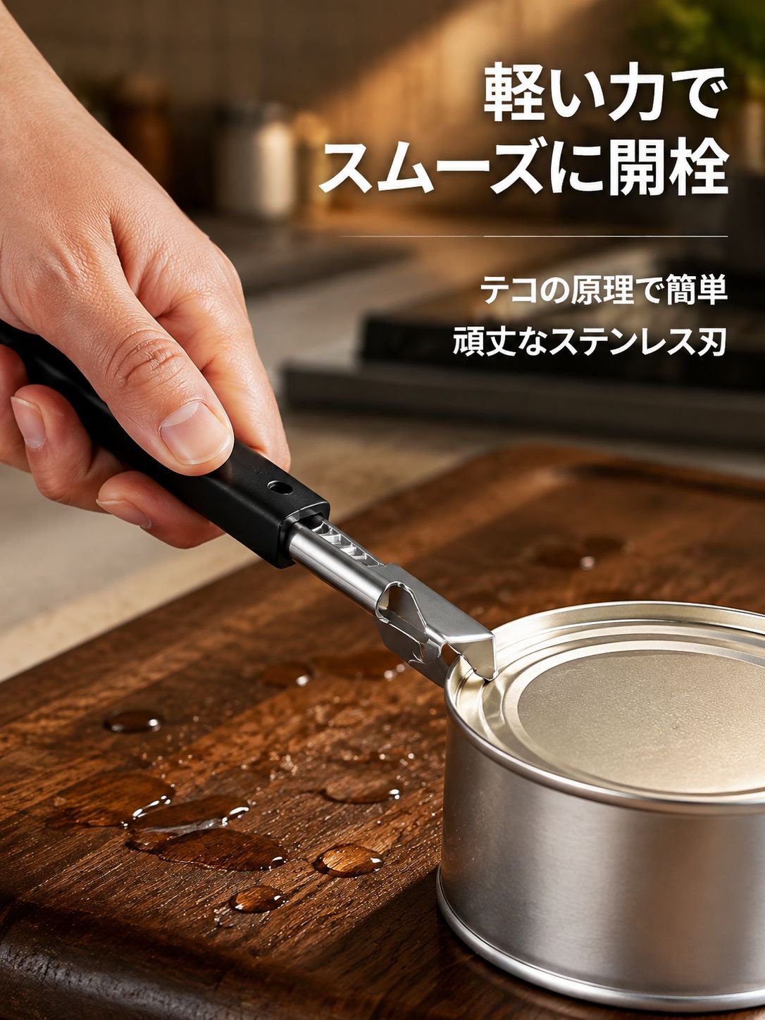キッチン専用ステンレス缶切り