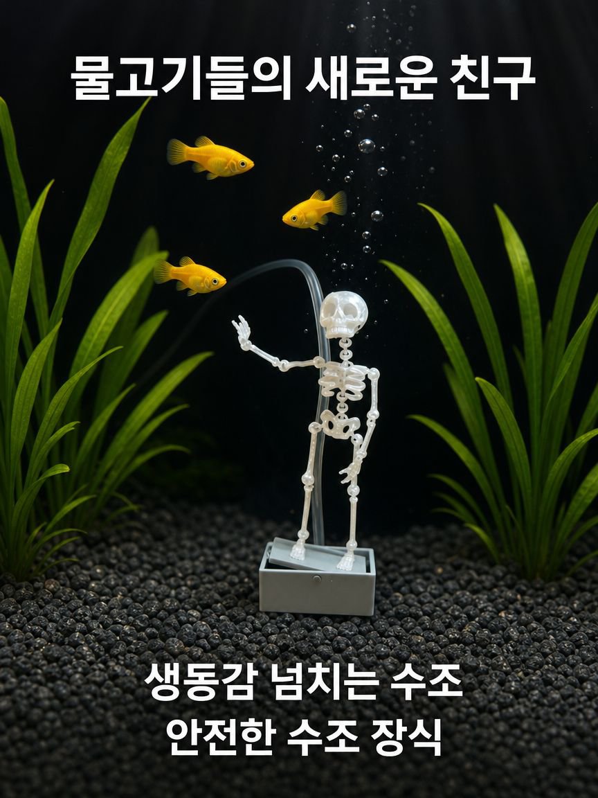 어항 해골 창의적인 장식 춤추는 흔들림 댄스