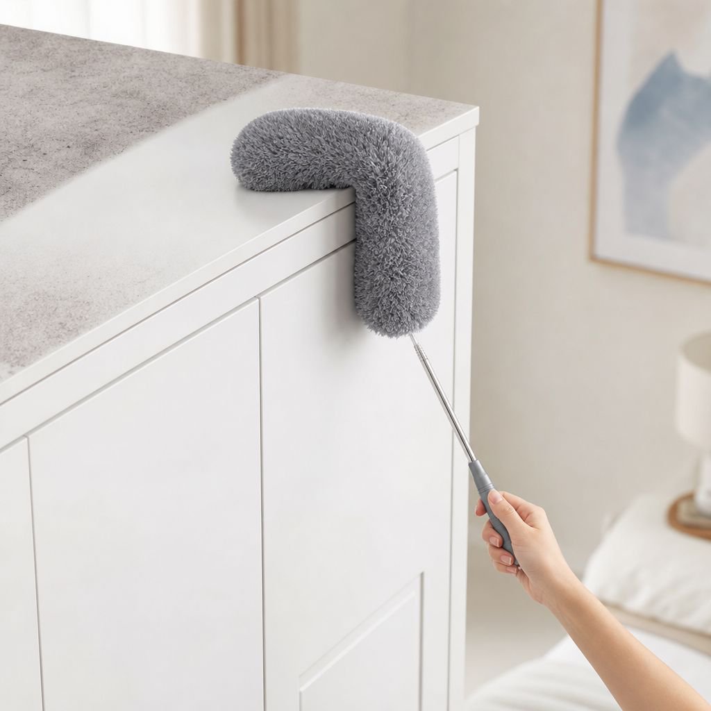 Extendable Feather Duster Reaching Ceiling Corners
