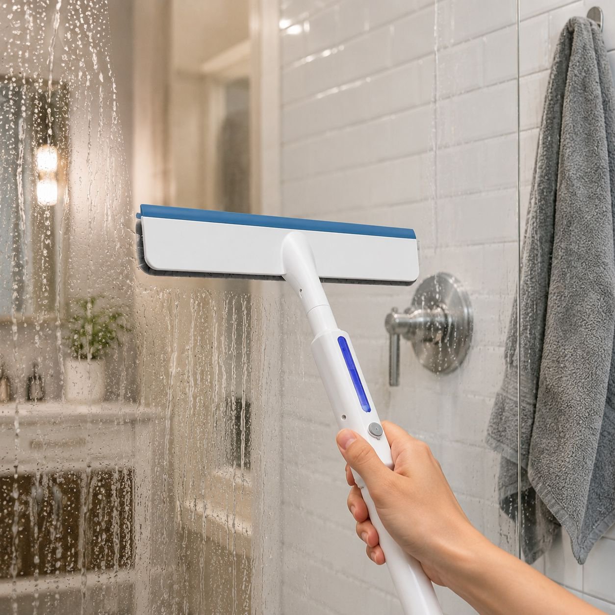 Household Extended Spray Glass Squeegee Double-sided Window Cleaner