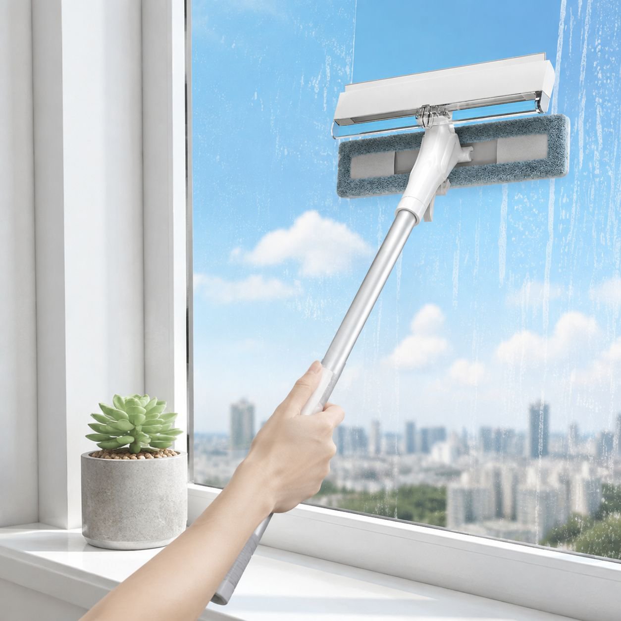 Streak-free results with building window scraper tool