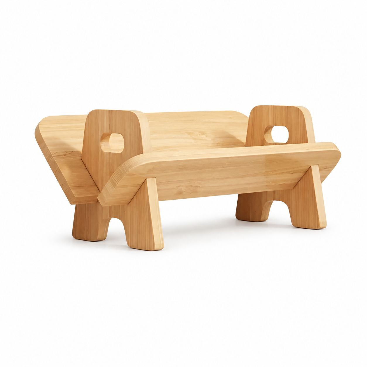 Simple Solid Wood Desktop Bookshelf Organizer