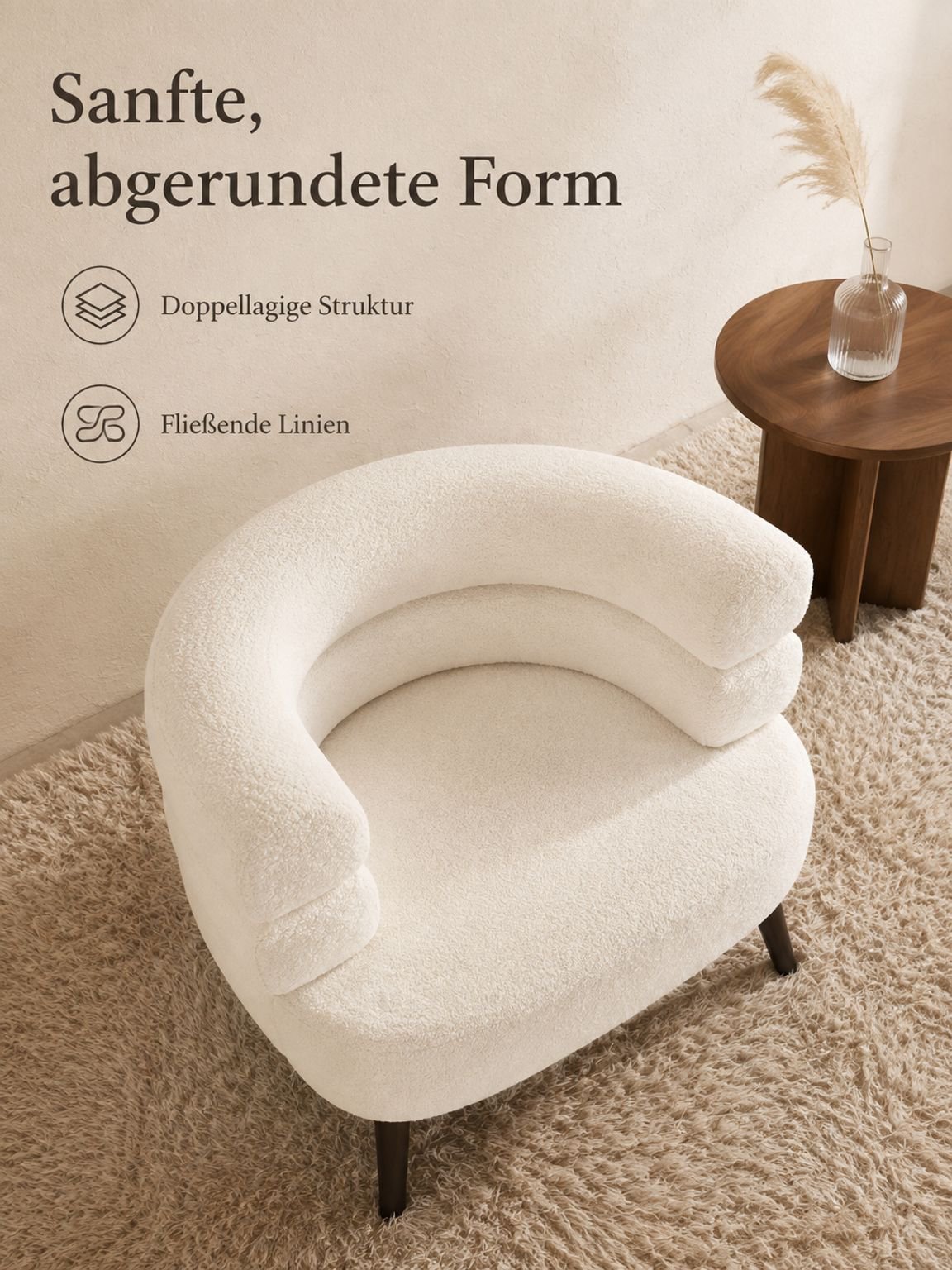 Gemütlicher Relaxsessel mit hoher Rückenlehne für maximale Entspannung