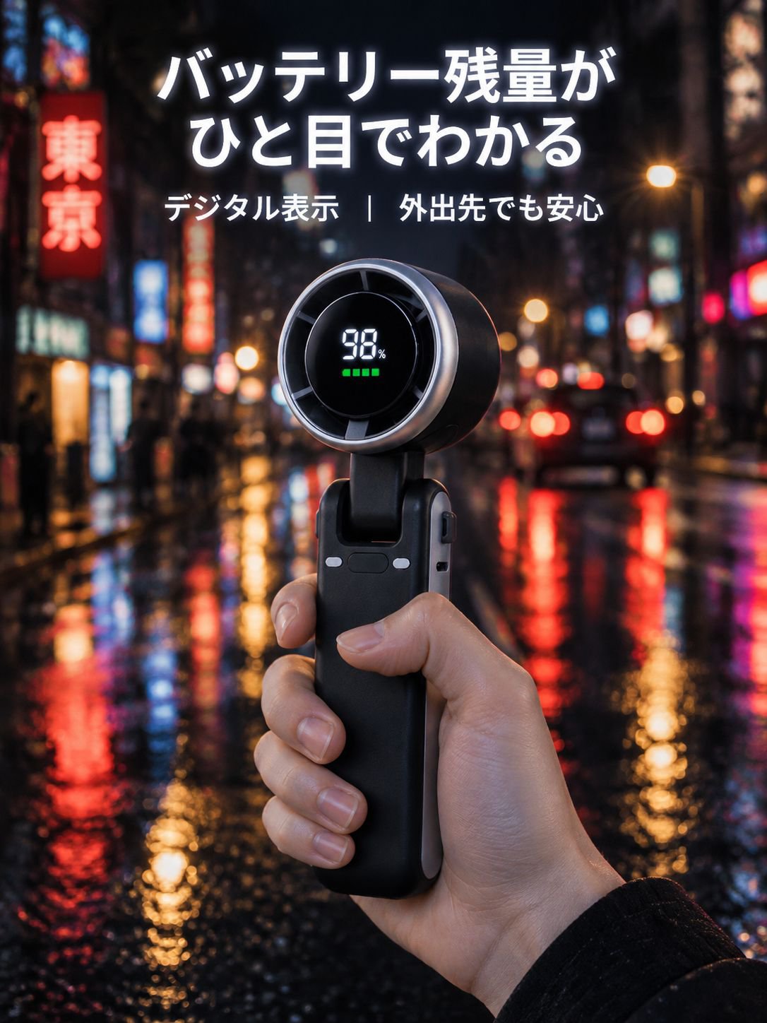 持ち運び用小型ハンディファン
