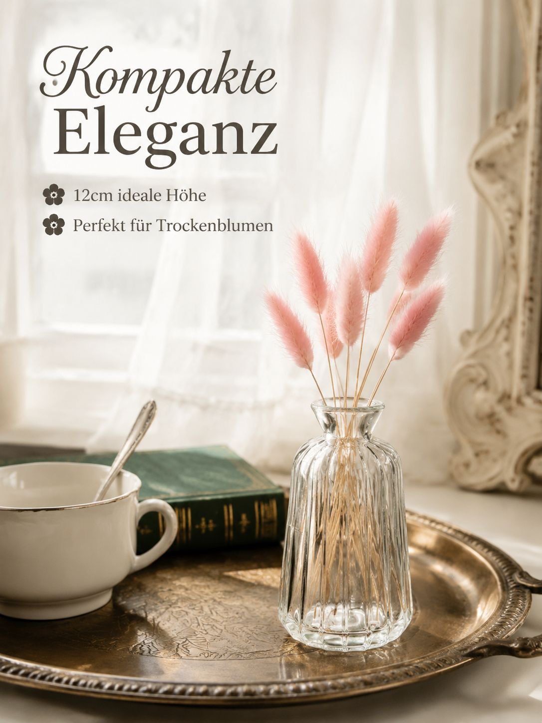 Hydrokultur-freundliche Vase aus transparentem Glas