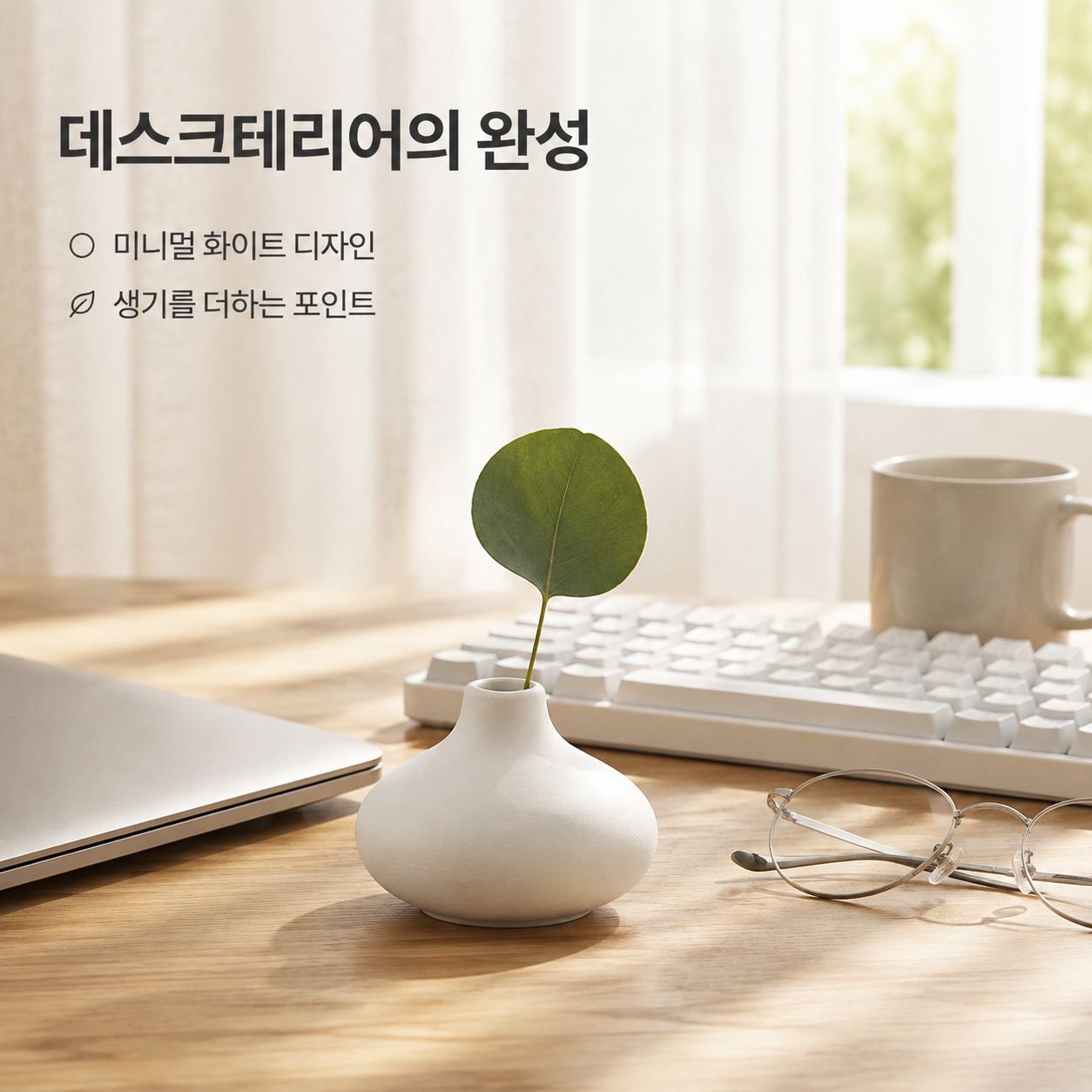 화이트 세라믹 미니 화병
