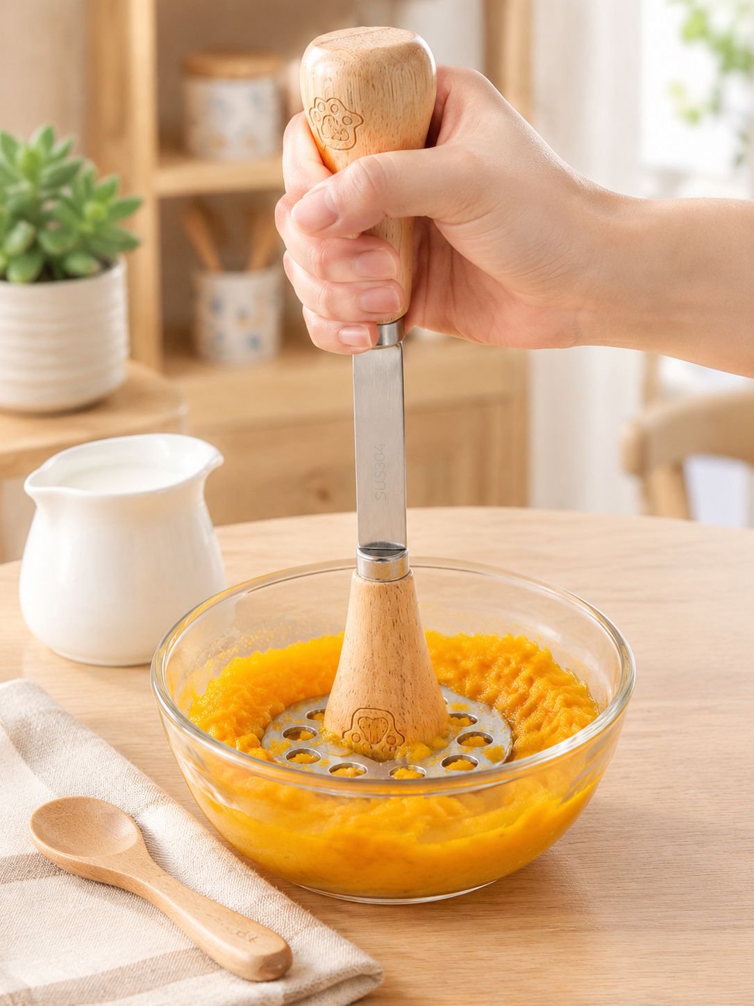 Herramienta de cocina imprescindible para preparar puré de papas perfecto