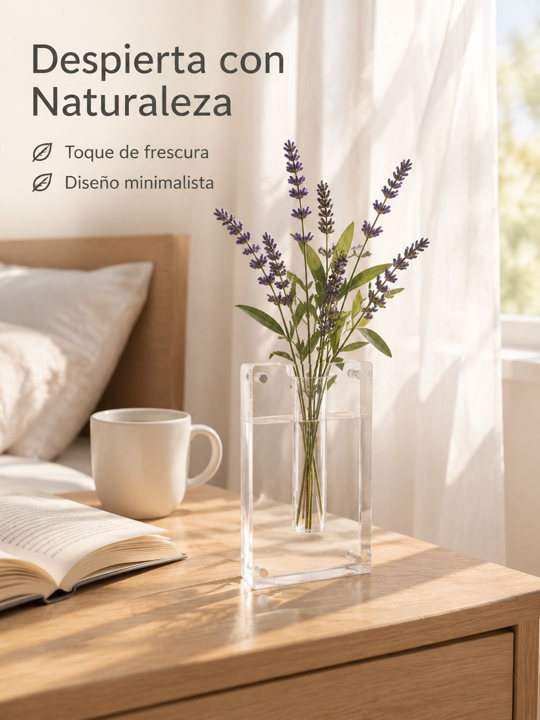 Florero creativo de acrílico para espacios modernos