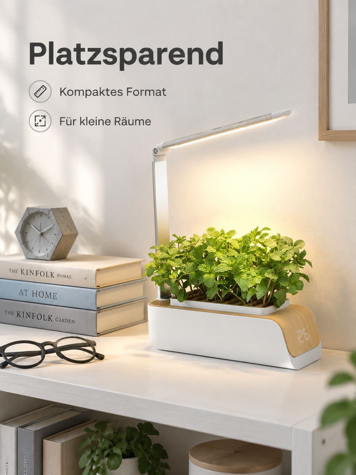 Intelligenter LED-Pflanzentopf mit automatischer Beleuchtungszeit