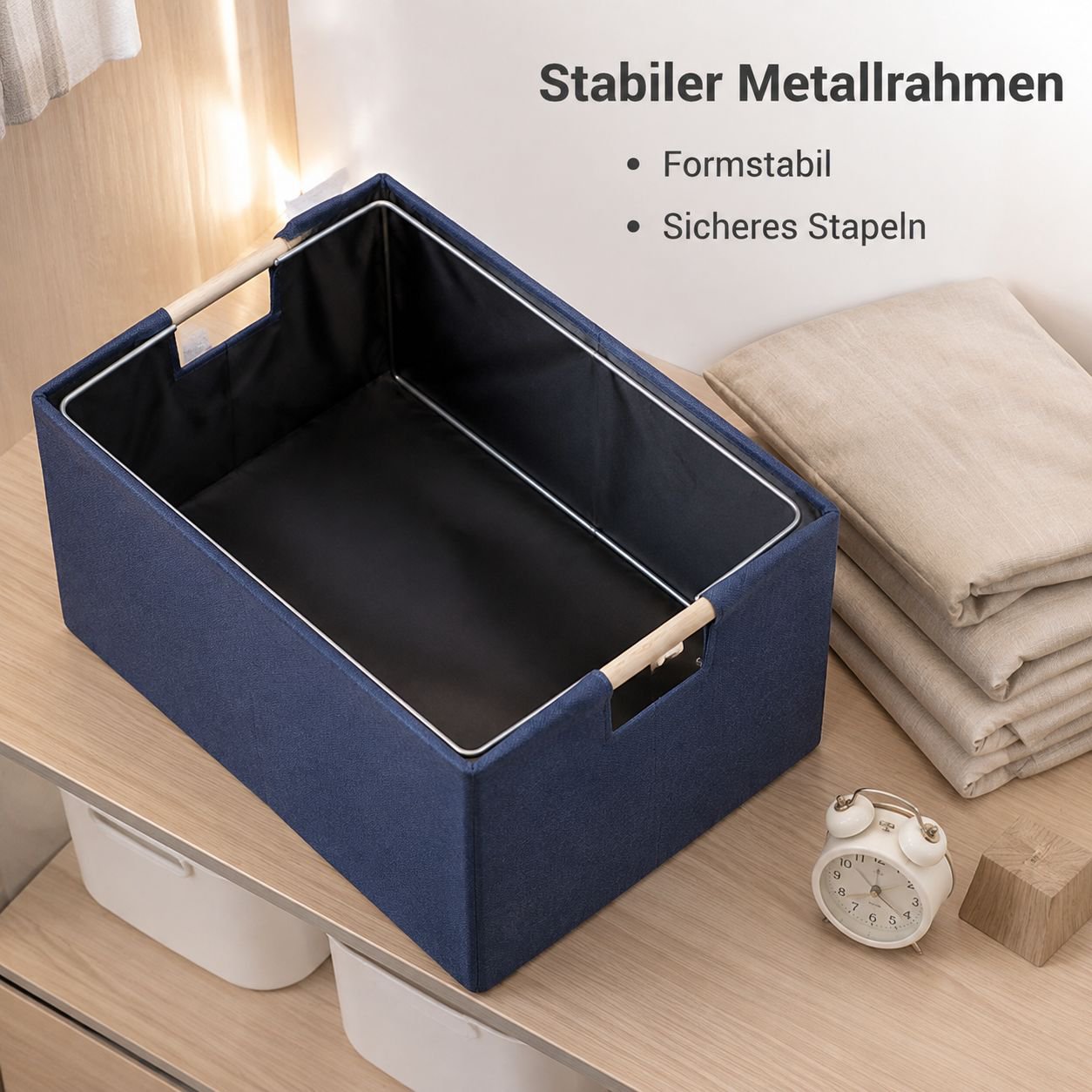 Multi-Functional Fabric Storage Basket Organizer