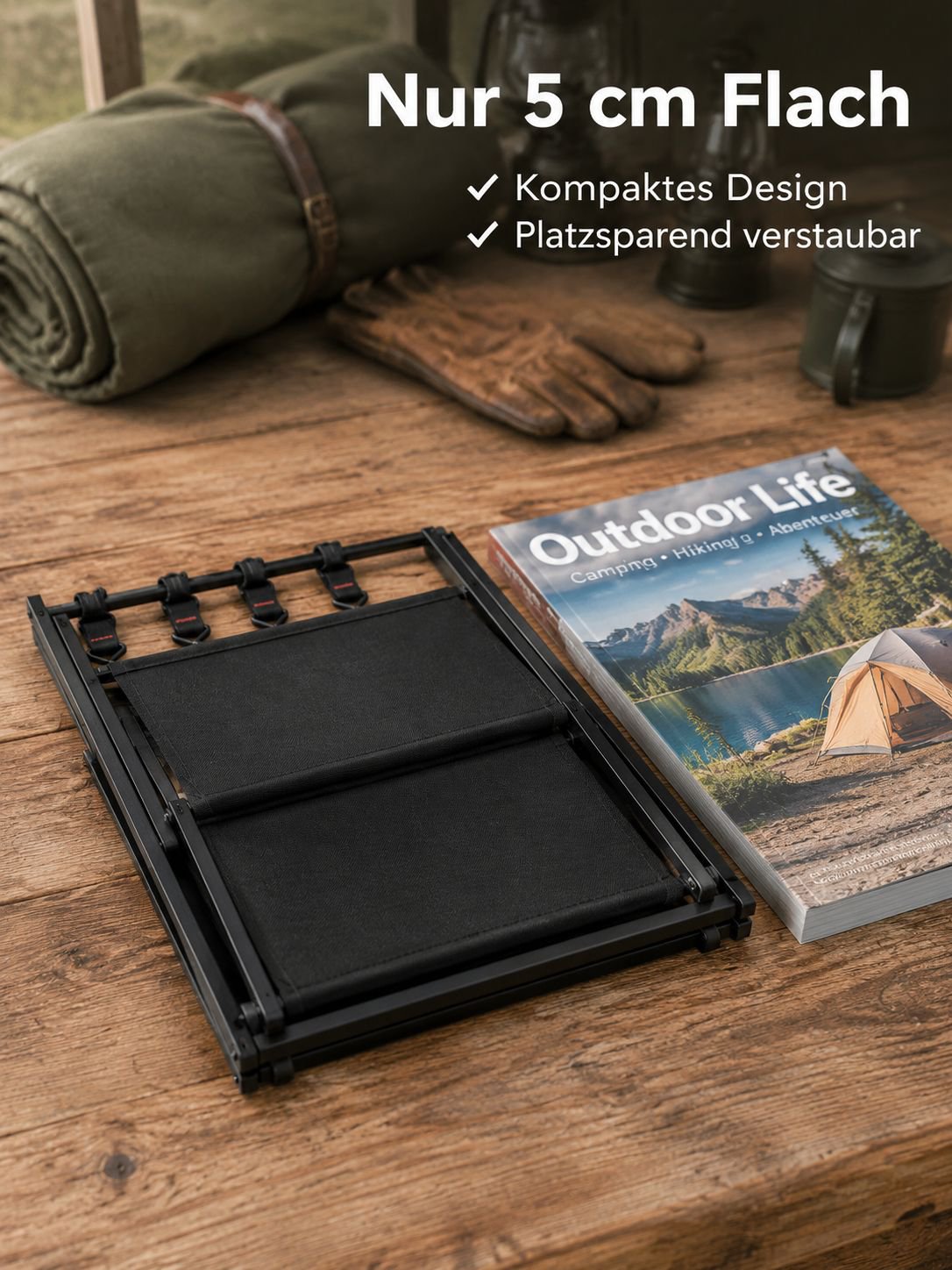 Wetterfestes Aluminiumregal für Camping und Picknick