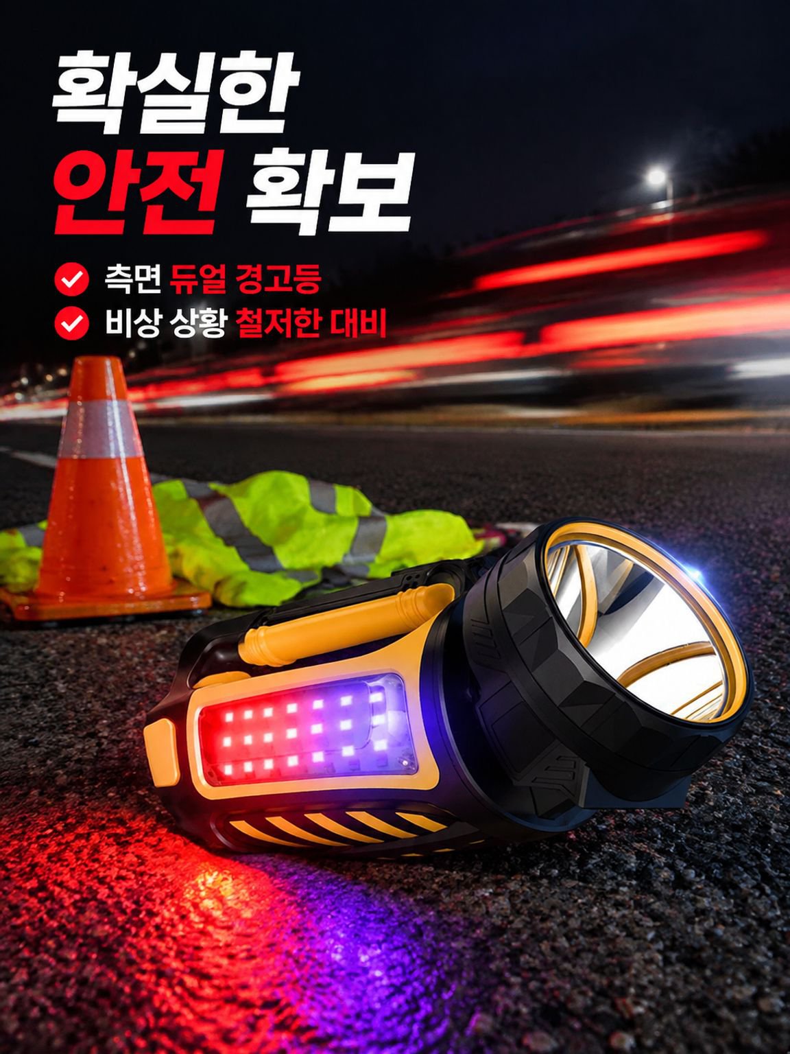 고광도 장거리용 휴대용 손전등