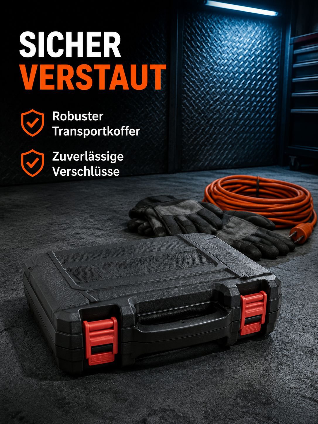 Multifunktionales tragbares Werkzeugset – Komplettansicht